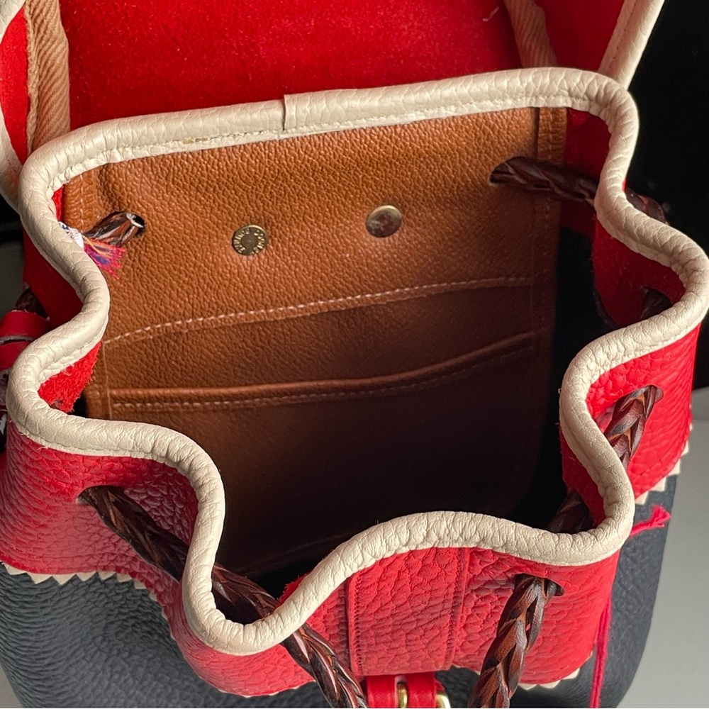 Dooney and Bourke Leather Teton mini Backpack awl multi color - Picture 14 of 16
